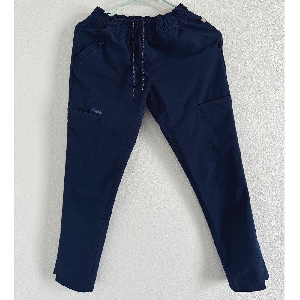 Euphoria by Cherokee Navy Blue Scrub Pants Petite XXS Drawstring Cargo CK140AP